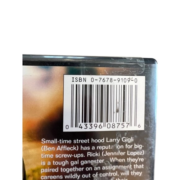 Gigli DVD 2003 Romantic Comedy Movie Ben Affleck Jennifer Lopez New Sealed - Picture 3 of 4